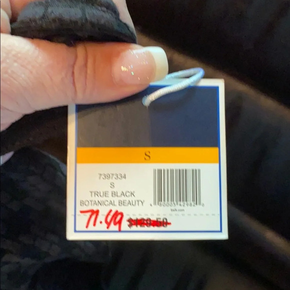 NWT Kaari Blue Tie Neck Burnout Dress in Black - Picture 11 of 11